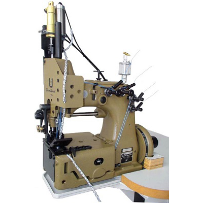 80700CD 2 Needle Independent Rows Double Chainstitch Machine with Top and Bottom Feed and Guide for Filler Cord