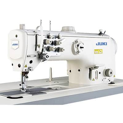 LU-2860 (vertical-axis 2.0 fold-capacity hook) Semi-dry Direct-drive 2-needle, Unison-feed, Lockstitch Machine with Vertical-axis Large Hook
